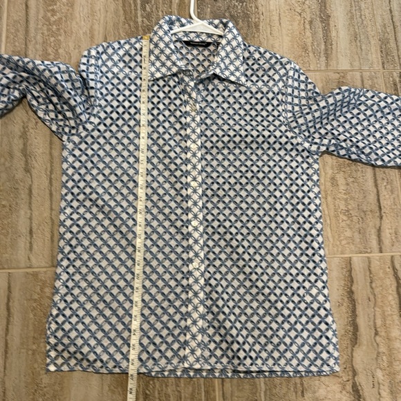 SAMUEL DONG Eyelet Cut Out Shirt Size Medium - Picture 10 of 12